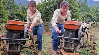 Genius girl Repairs agricultural machinery, Turns old into new/ blacksmith girl