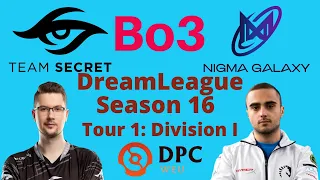 [EN] Team Secret vs Nigma Galaxy | DPC WEU 2021/22 Tour 1: Division I (DreamLeague Season 16)