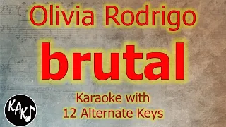 brutal Karaoke - Olivia Rodrigo Instrumental Lower Higher Male Original Key