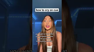 How to cry on cue FAST #actingtips