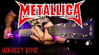 METALLICA HEAVIEST RIFFS but on acoustic guitar