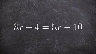 Solving an equation with variables on both side and one solution