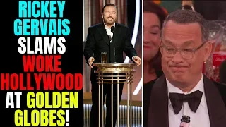 Ricky Gervais SLAMS Woke Hollywood Elites At Golden Globes!