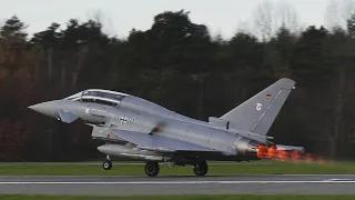 [4K] Airplane Spotting TaktLwG 71 I Eurofighter, Seaking, Lynx & more I Afterburner Takeoff