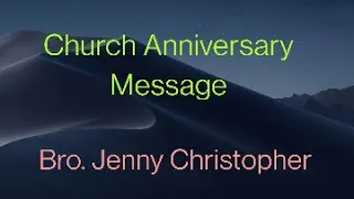 Church Anniversary Message