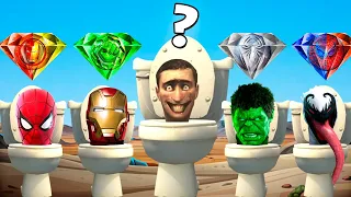 TEBAK GAMBAR 🚽 Skibidi Toilet VS Avengers🦸‍♂️| Cartoon SuperHeroes | Spider-Man Hulk Ironman Venom