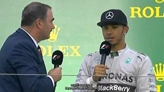 Lewis Hamilton's comments on Bianchi's Accident, October 2014