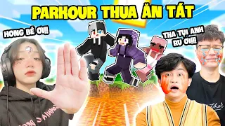 Noob Ruby, Siro Và Mike Đen Chơi PARKOUR Nhưng Té 1 Mạng Là ĂN TÁT ? Cực Bất Ổn Trong Minecraft