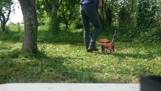 Stihl fs 120, test New autocut 27-2 in wet grass