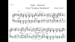 Elgar  Nimrod, from "Enigma Variations", piano transcription