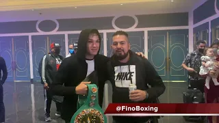 BRANDON FIGUEROA WITH FAMILY GETS GREETED BY FANS AFTER STEPHEN FULTON DEFEAT