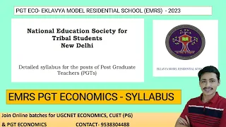 EMRS -PGT Economics Syllabus 2023
