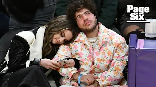 Selena Gomez and Benny Blanco cuddle up, hold hands during date night at Lakers game