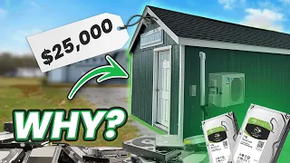 Why I Spent $25,000 Building a SHED with HVAC For Hard Drive Mining