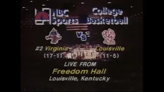 Jan 1982 Virginia Cavaliers at Louisville Cardinals Basketball (NBC)