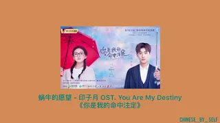 [THAISUB/PINYIN] 蜗牛的愿望 | Wo Niu De Yuan Wang | OST. You Are My Destiny