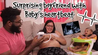 SURPRISING MY BOYFRIEND WITH OUR BABY'S HEARTBEAT | Hearing our baby's heartbeat for the first time