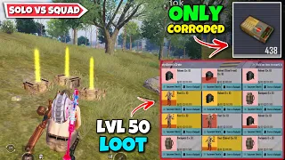 I got Level 50 Loot Using Corroded Ammo only 🤩 - Solo vs Squad 😎 | Pubg Metro Royale Chapter 18
