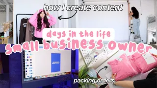 SMALL BUSINESS VLOG | organizing inventory, photoshoot, packing orders