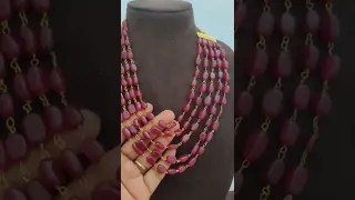 Heavy ruby beads 5 line chain just for 799.for orders watsapp me 8978962617