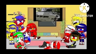 countryhumans react to cursed tanks(im back qwq)