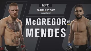 Conor McGregor vs Chad Mendes Full Fight EA Sports UFC 2 Gameplay