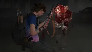 The last of us 2 remastered no return Ellie vs garage bloater boss fight | Tlou remake Ps5 4k scenes