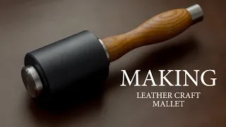 Making leather craft mallet (hammer). Leather craft tools