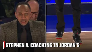 Coach Stephen A. wore Jordan's today because of Micah Parsons 🤣 | NBA on ESPN
