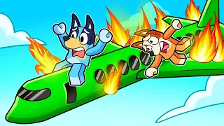 ¡BLUEY Y BINGO SOBREVIVEN a un ACCIDENTE DE AVIÓN en ROBLOX!  🛫💥😫