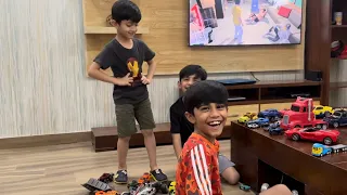 KIDS PLAY TIME | KIDS FUNNY VIDEOS | TOY CAR SHOWROOM! Kids Create Ultimate Car Collection | Part 1