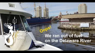 We ran out of gas on the Delaware River!  E80