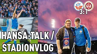 HEIMSIEG unter FLUTLICHT 💪🏼😍 | Hansa Rostock - Wehen Wiesbaden 3:1 (0:0) | HANSA-TALK / STADION-VLOG