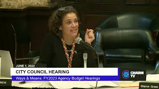 FY2023 Agency Budget Hearings; June 1, 2022