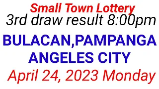 STL - BULACAN,PAMPANGA,ANGELES CITY April 24, 2023 3RD DRAW RESULT