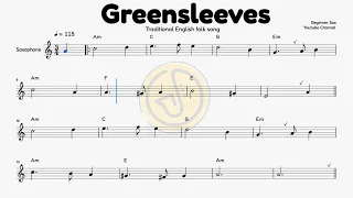 Greensleeves on Tenor Saxophone: Beginner-Friendly Sheet Music