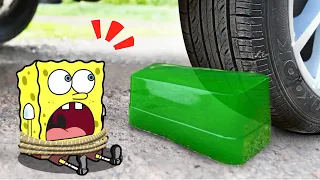 Crushing Crunchy & Soft Things by Car! Experiment: Car vs Jelly, Orbeez, Lightning McQueen