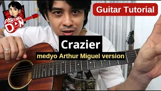 CRAZIER na hindi 'Arthur Miguel' pero male ver. tutorial - Taylor Swift - guitar songs for beginners