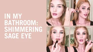 Shimmering sage eye makeup tutorial with Rosie Huntington-Whiteley