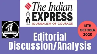 15th October 2020 | Gargi Classes Indian Express Editorial Analysis/Discussion