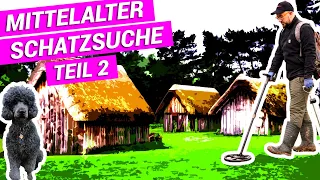 SONDELN am 1000 Jahre altem Dorf TEIL 2 - Schatzsuche Metalldetektor Acker Münze Mittelalter Pudel