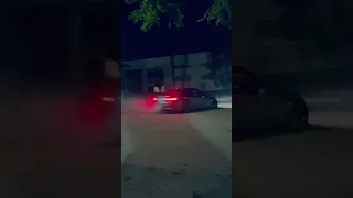 Straight piped E92 M3 doing donuts