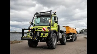 Unimog en traktorreggad multimaskin med stjärnglans