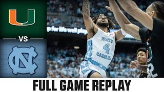 Miami vs. North Carolina Full Game Replay | 2022-23 ACC Men’s Basketball