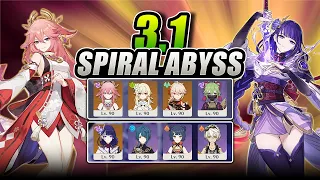 Yae Miko (Aggrevate) & Raiden National - 3.1 Spiral Abyss | Genshin Impact