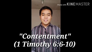 "Contentment" 1 Timothy 6:6-10