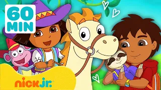 Даша-путешественница | Даша спасает животных на протяжении 60 МИНУТ! 🐯 | Nick Jr. Cyrillic