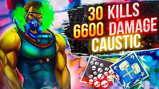 ЗР-100! 30 KILLS & 6600 DAMAGE ON CAUSTIC.EXE ! каустик гайд апекс легенд apex legends реликвия