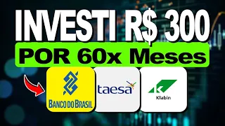 QUANTO RENDEM R$ 300/MÊS EM AÇÕES POR 5 ANOS ? #BBAS3 #TAEE11 #KLBN11