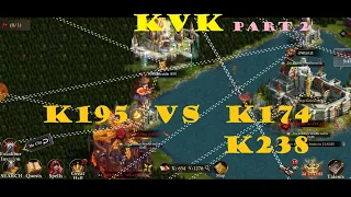 Part 2 - KvK K195 Alex team vs K238 and K174 - K195 took all kingdom | King of Avalon